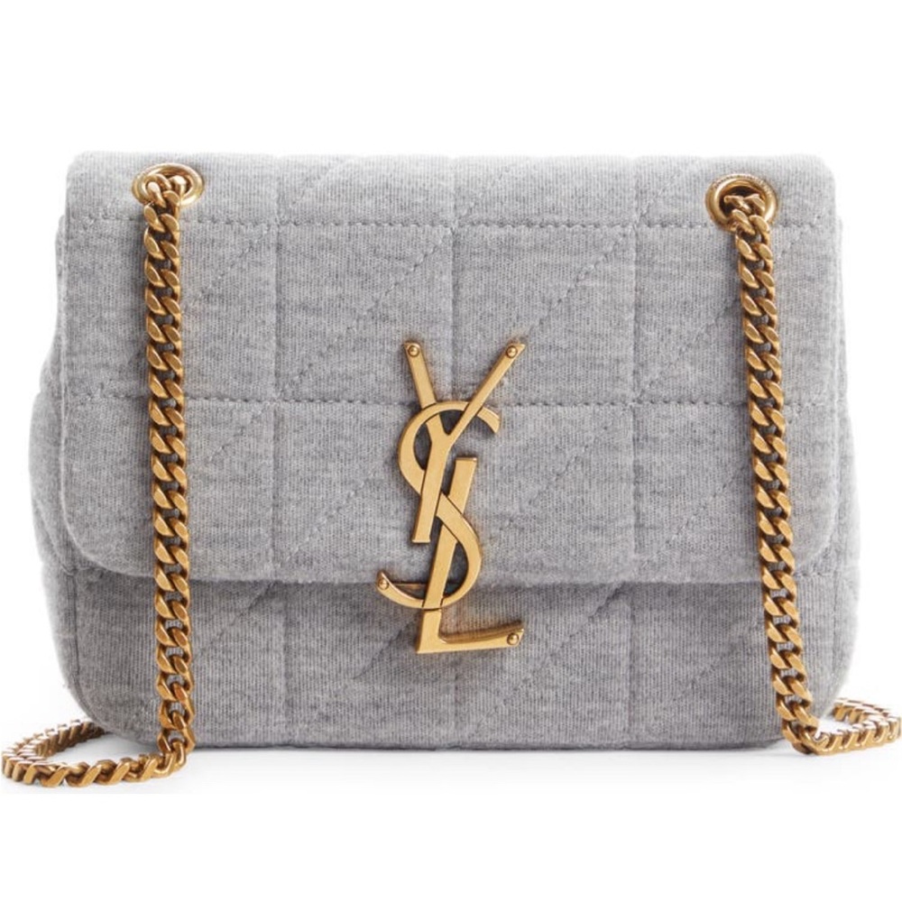 COPY - Saint Laurent Jamie Mini Quilted Wool Grey Crossbody Bag